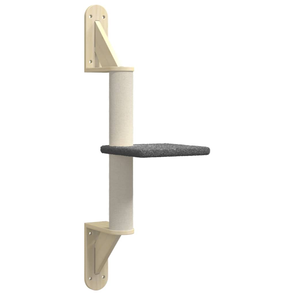 Wall-Mounted Cat Tree With Scratching Post 85.5 Cm