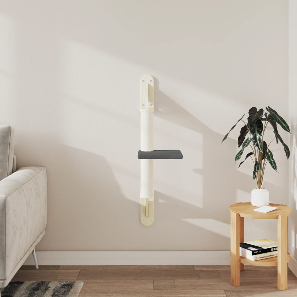 Wall-Mounted Cat Tree With Scratching Post 85.5 Cm