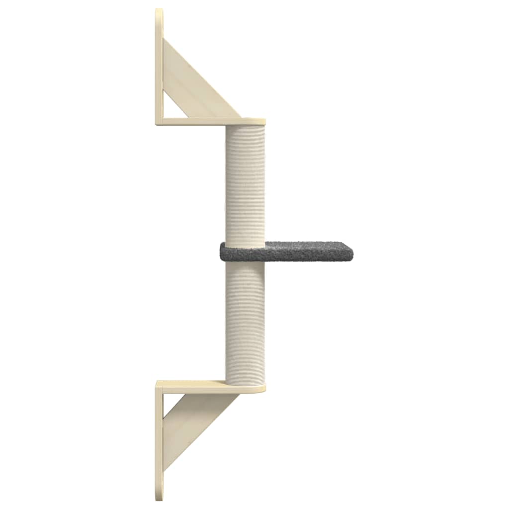 Wall-Mounted Cat Tree With Scratching Post 85.5 Cm