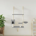Wall-Mounted Cat Tree With Scratching Post 153 Cm