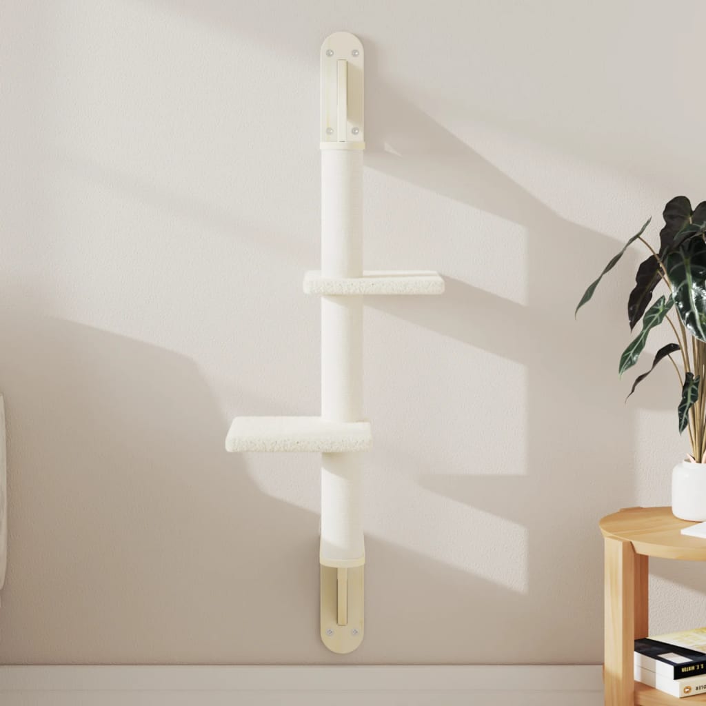 Wall-Mounted Cat Tree With Scratching Post 108 Cm