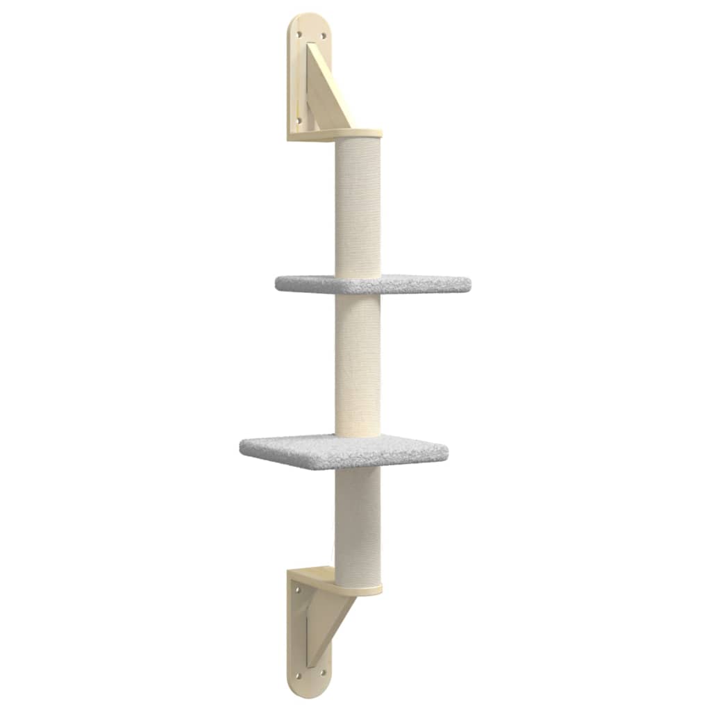 Wall-Mounted Cat Tree With Scratching Post 108 Cm