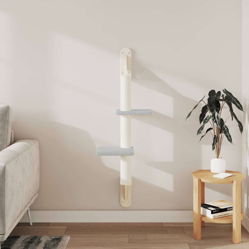 Wall-Mounted Cat Tree With Scratching Post 108 Cm