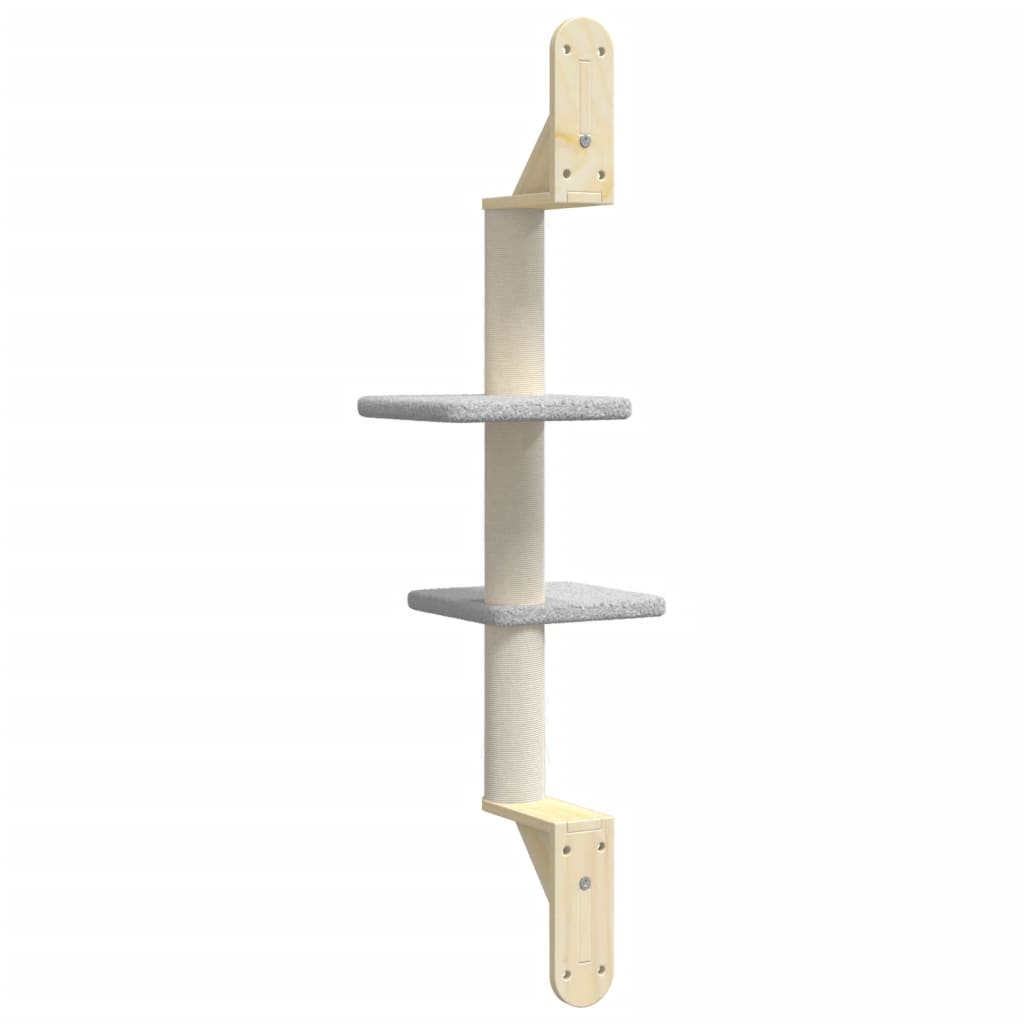 Wall-Mounted Cat Tree With Scratching Post 108 Cm