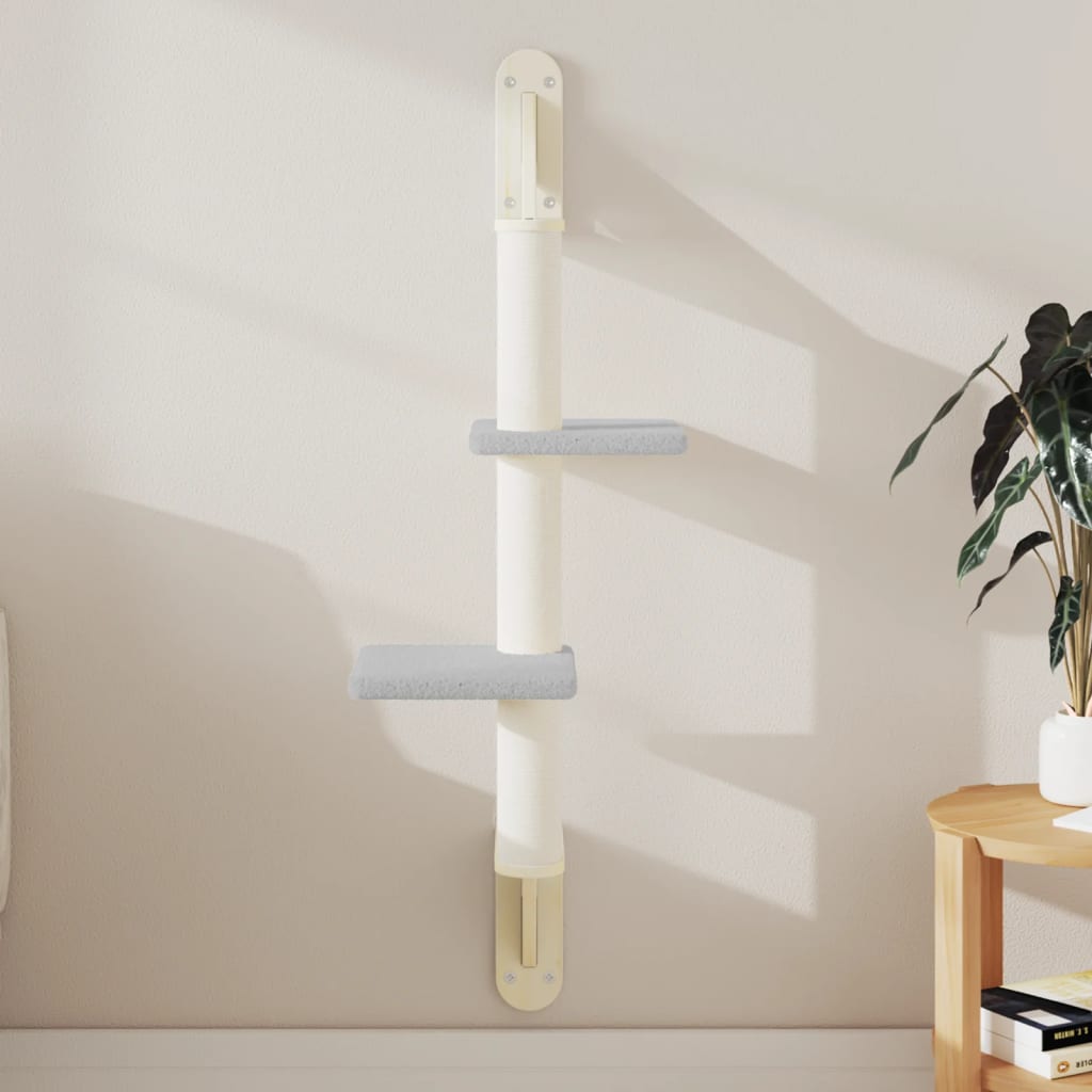 Wall-Mounted Cat Tree With Scratching Post 108 Cm