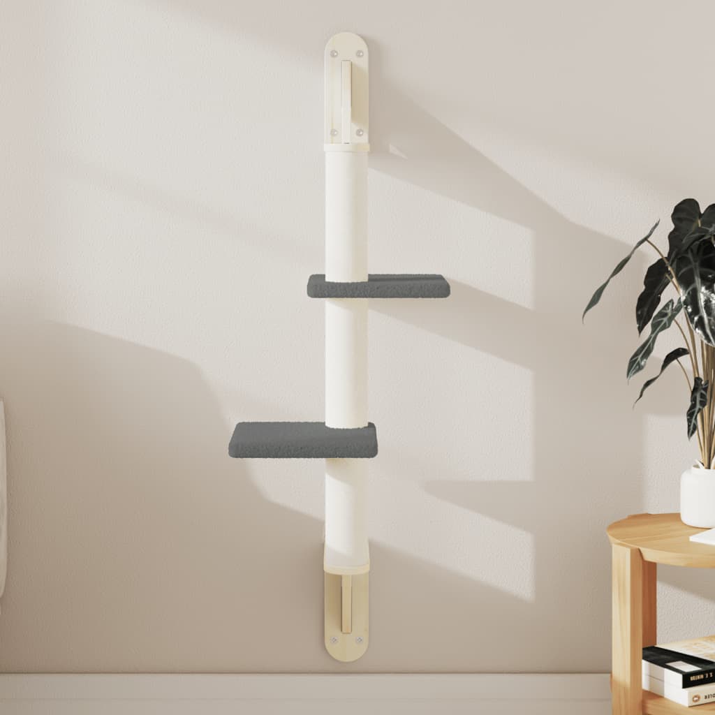 Wall-Mounted Cat Tree With Scratching Post 108 Cm