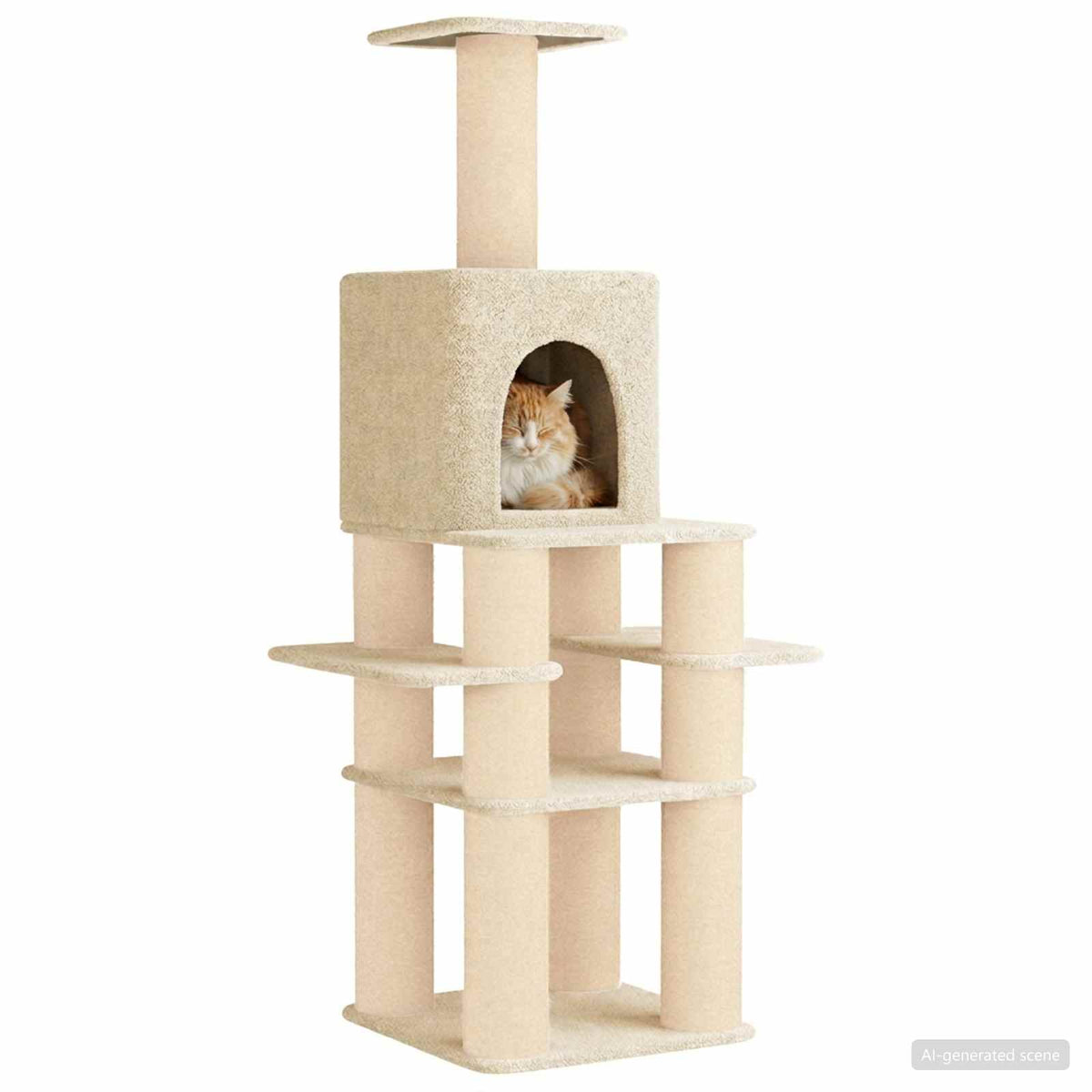 Cat Tree With Sisal Scratching Posts 180 Cm