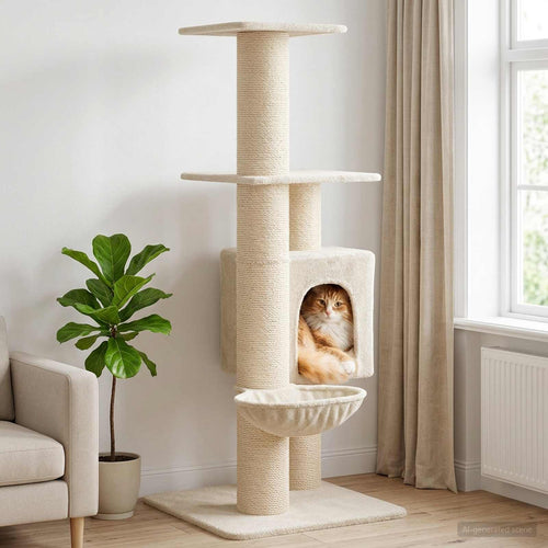 Cat Tree With Sisal Scratching Posts 137 Cm