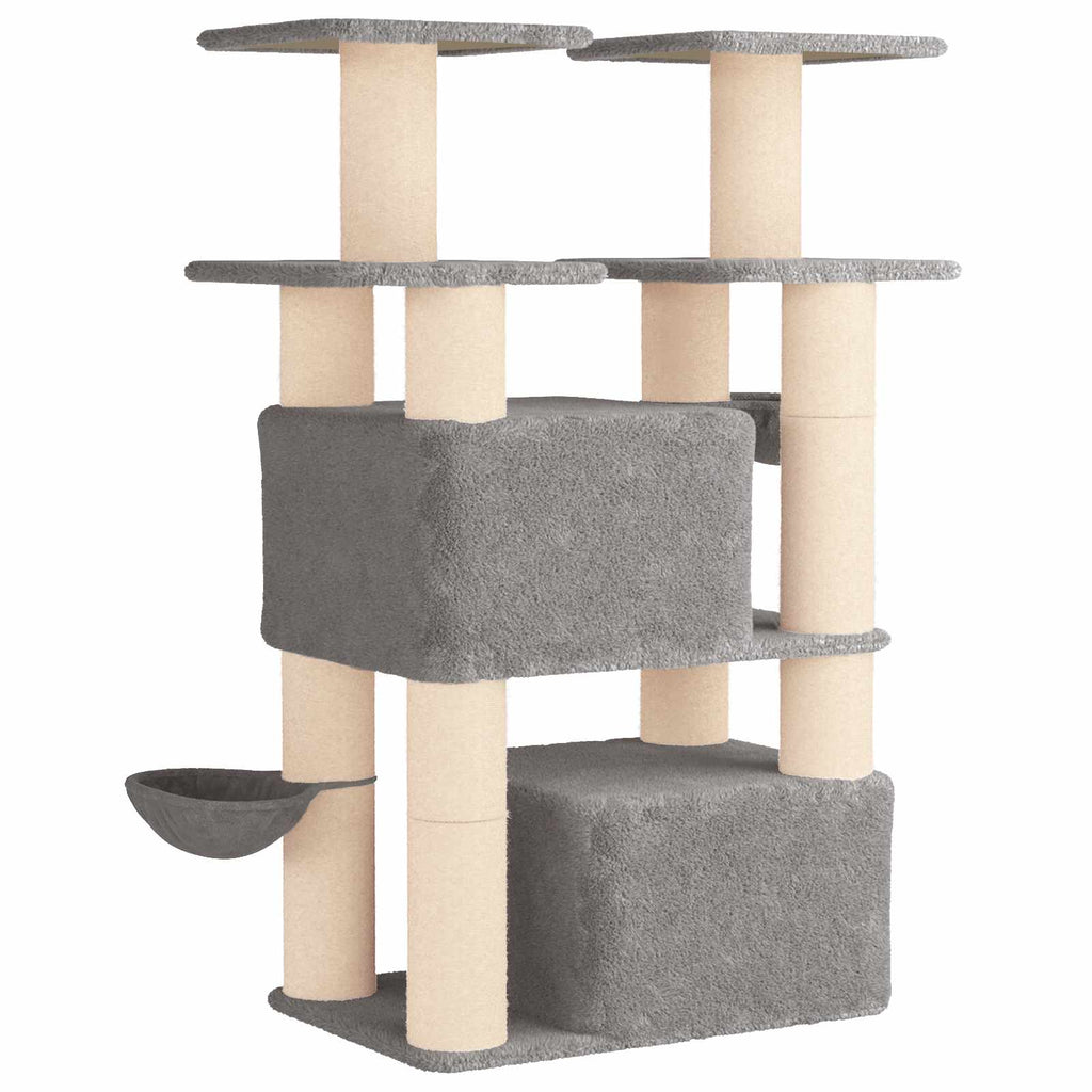 Cat Tree With Sisal Scratching Posts 147 Cm 2 Pcs