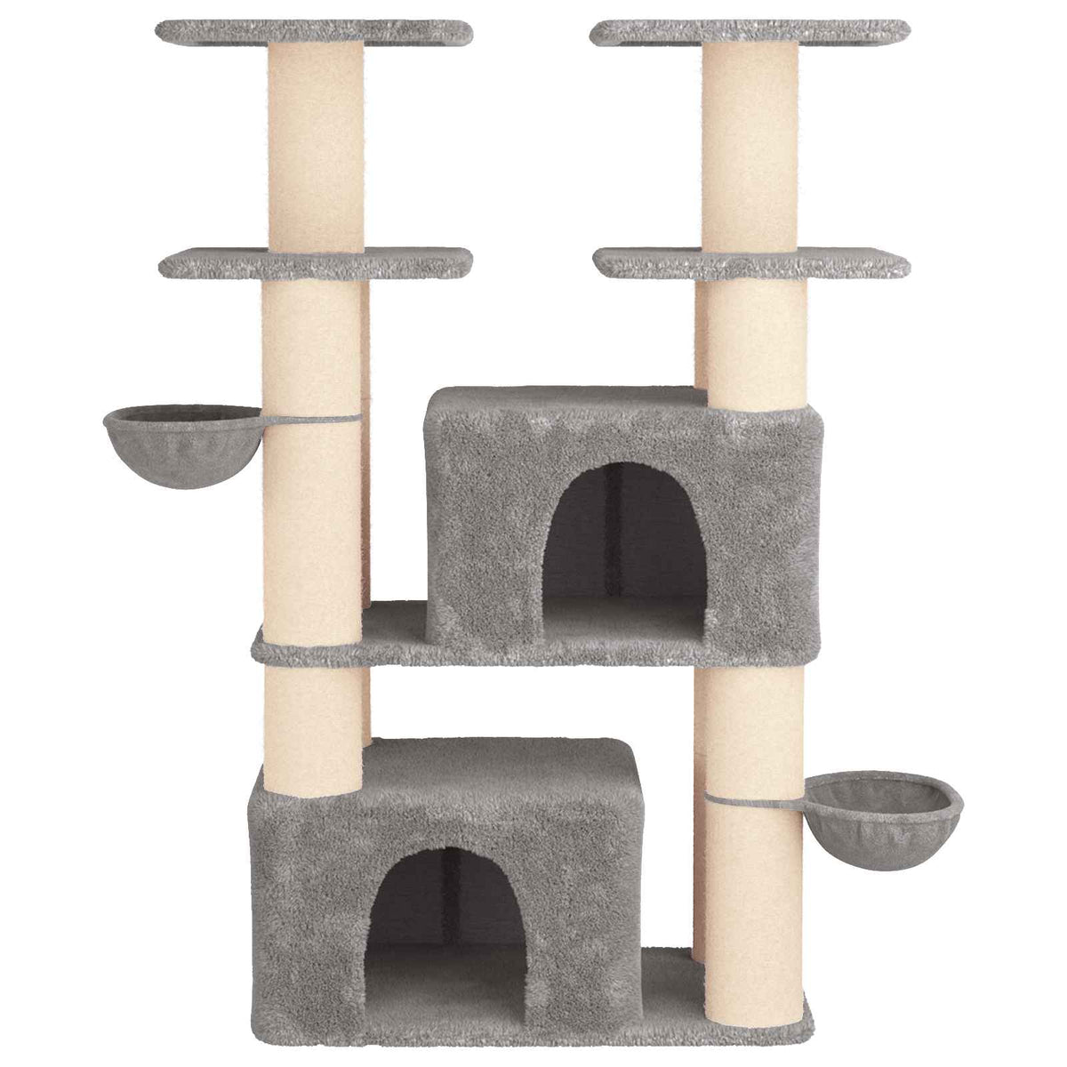 Cat Tree With Sisal Scratching Posts 147 Cm 2 Pcs